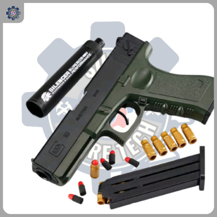 Jual Mainan Pistol Gun Shell Soft Bullet Toy Gun Foam Ejection Toy Anak ...