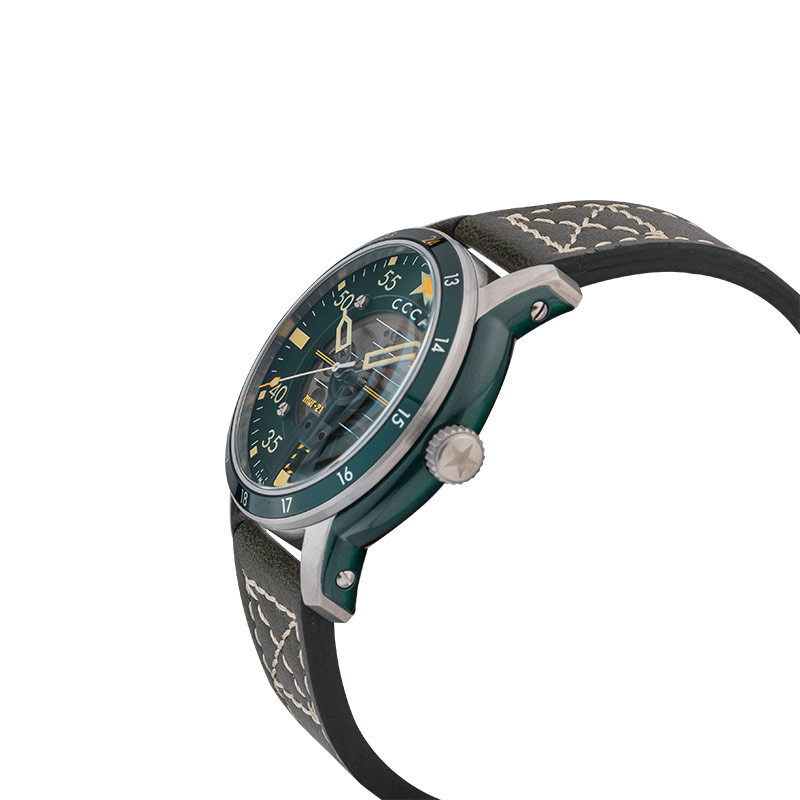 Jual Jam Tangan Pria CCCP Mig 21 CP 7101 01 Automatic Men Green Dial Green Leather Strap Limited Edition Shopee Indonesia