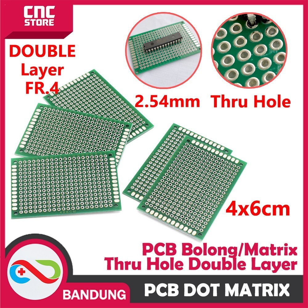 Jual PCB DOT MATRIX THRU HOLE DOUBLE LAYER 4X6CM 4*6CM | Shopee Indonesia