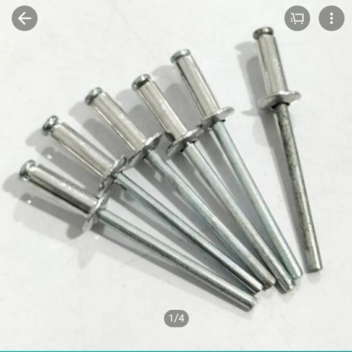 Jual paku rivet master 765 ukuran 5.8 x 16 mm 1 dus isi 350 K02 ...