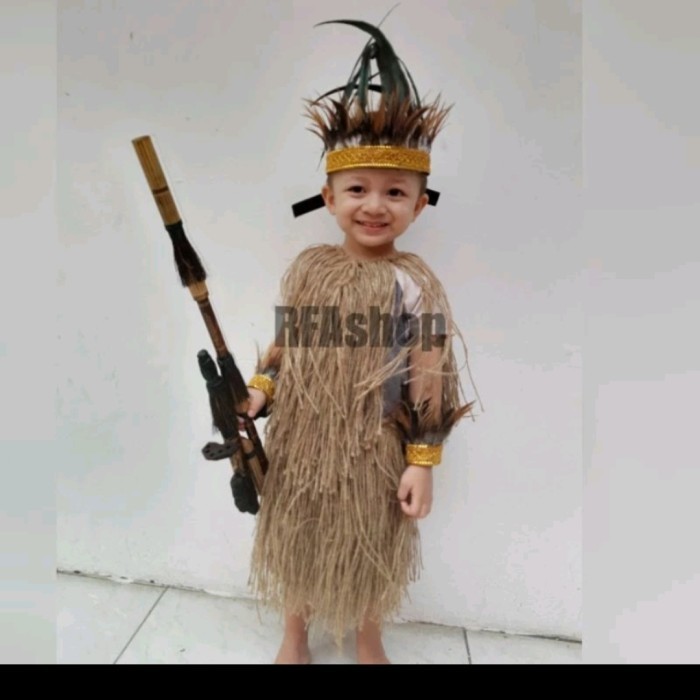 Jual Sumpit Baju Adat Papua Anak Dan Busur Panah Baju Adat | Shopee ...