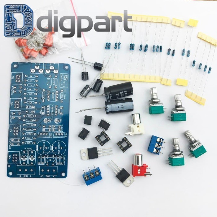 PREAMPLIFICATORE HIFI EQ Tone Control Board NE5532 OP-AMP Amplificatore - Foto 11