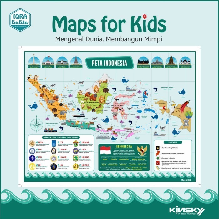 Jual Ars Maps For Kids Kinsky - Belajar Peta Dunia Dan Indonesia Untuk ...
