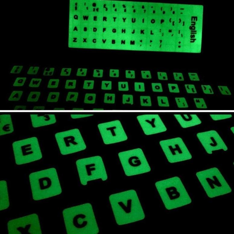 Jual GC27 Stiker Keyboard Glow In the Dark Korea Arab English ...
