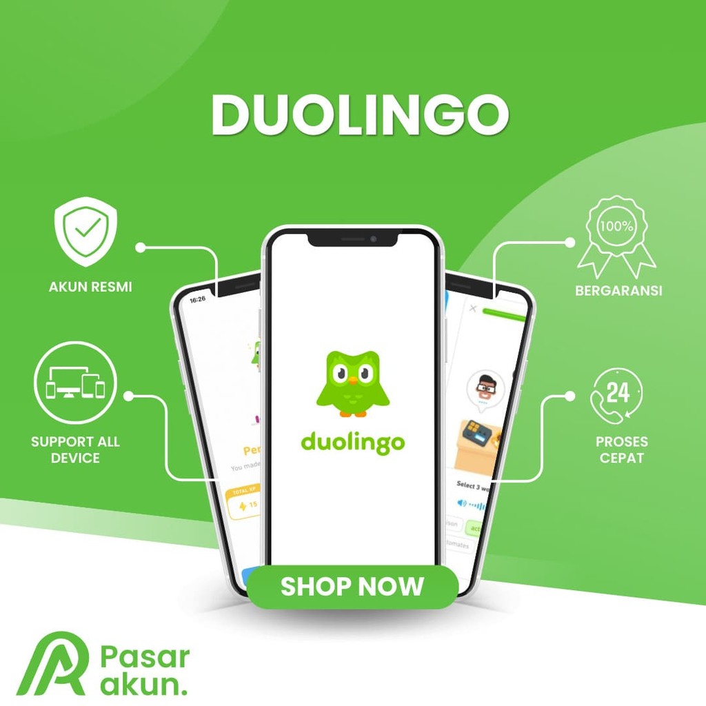 Jual Duolingo Premium 1 Tahun Full Garansi (Proses Tercepat Buka 24 Jam