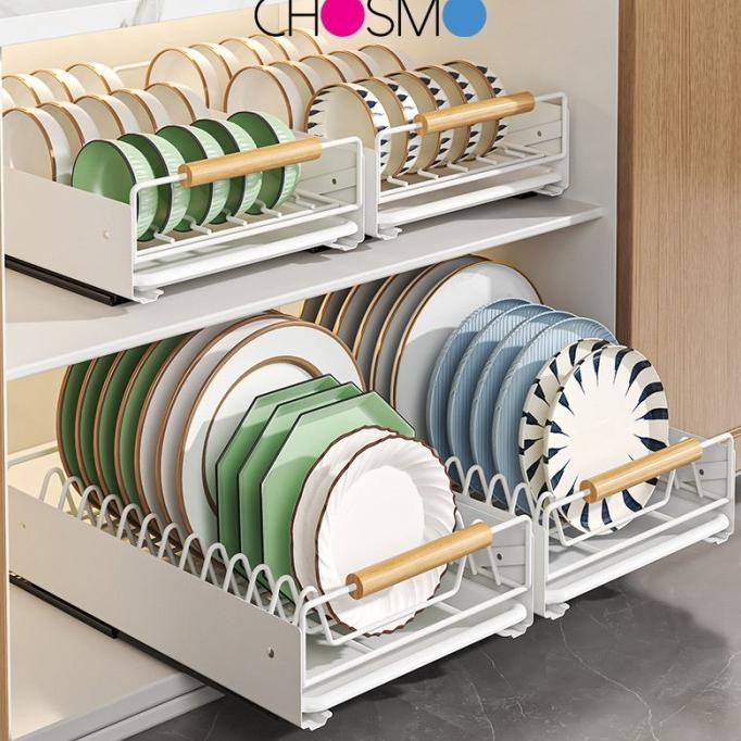 Jual Rak Piring Pengering Piring Lemari Dapur Tarik Keluar Rak Piring ...