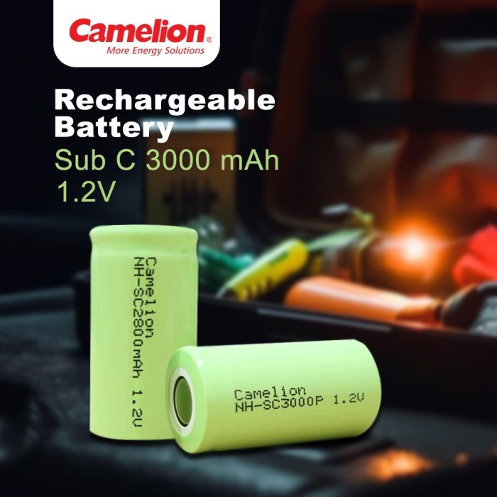Jual CAMELION BATTERY SUB C 3000 MAH R14 1.2V - 1PCS | Shopee Indonesia