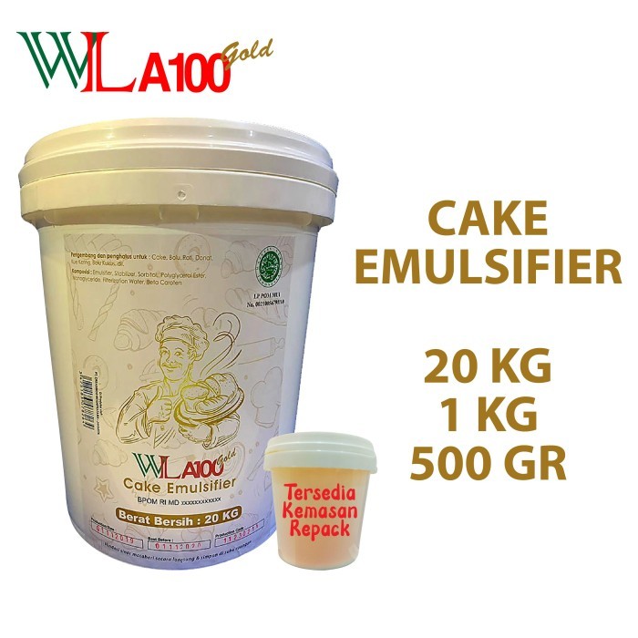 Jual Cake Emulsifier WL 100 (Gold) 1 Kg / Pengembang kue / SP Shopee