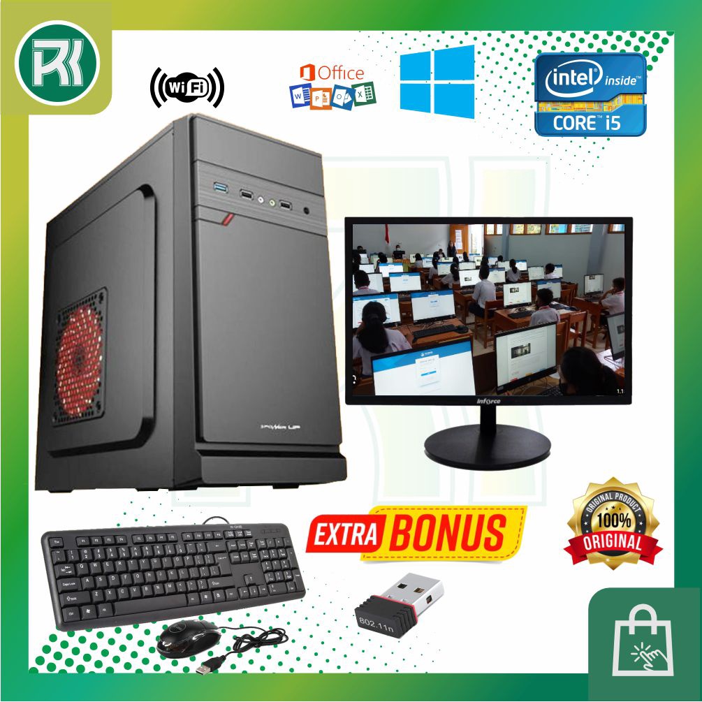 Jual KOMPUTER FULL SET ANBK CORE i5 RAM 8GB SSD 256GB LCD 19 BARU ...