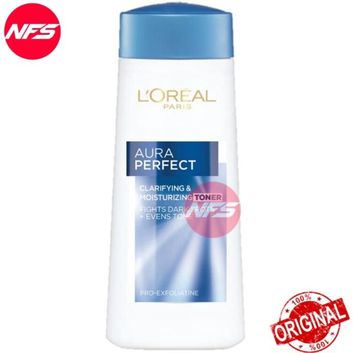 Jual Loreal Face Toner 200 ml Aura/White PerfectRevitaliftGentle Milk