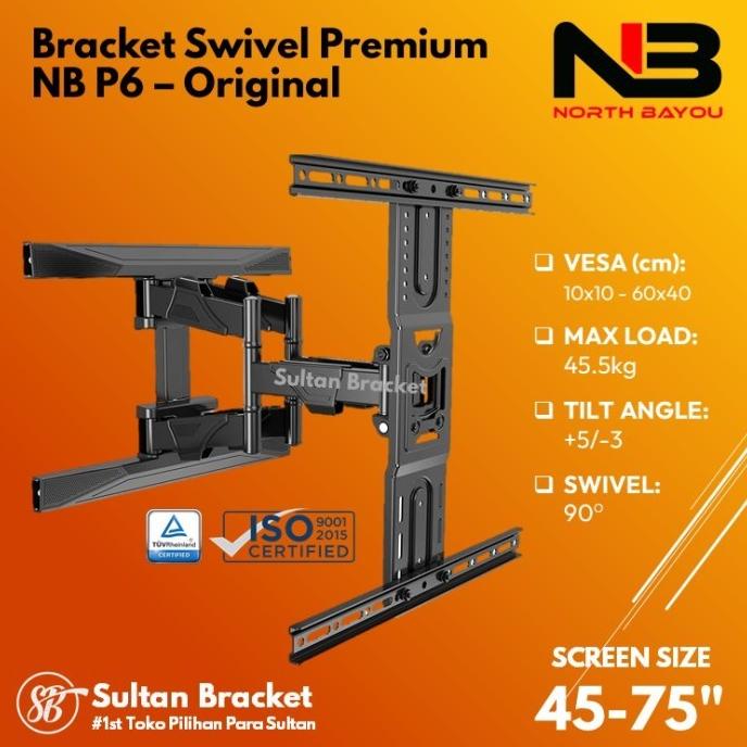 Jual BRACKET TV NORTH BAYOU NB P6 NBP6 43 50 55 65 75 INCH SMART