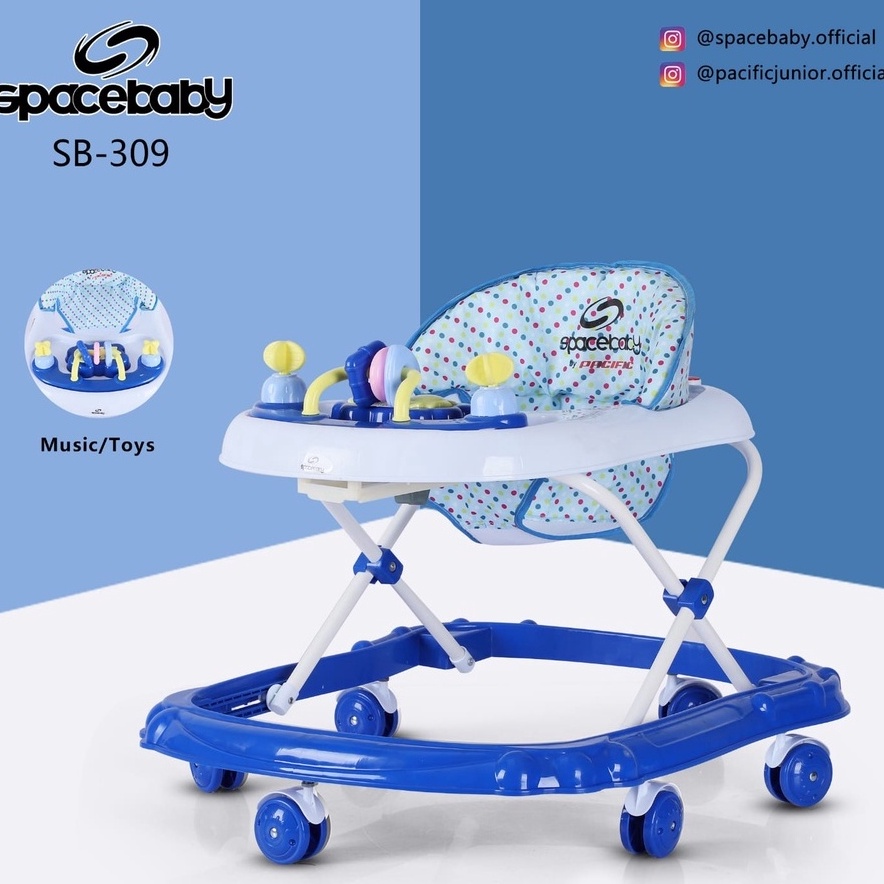 Jual READY Baby Walker Spacebaby SB309 6-12 Bulan Bintang IC Music Alat ...