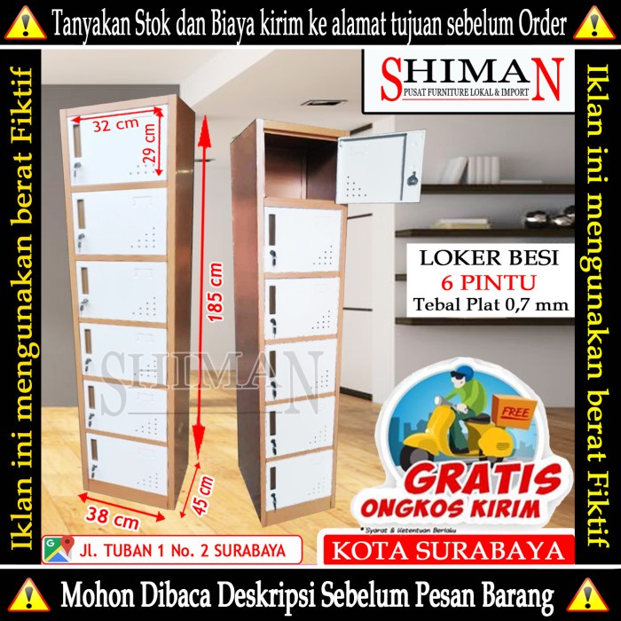 Jual Lemari Loker Besi 6 Pintu AC LS106 Lemari Arsip | Shopee Indonesia