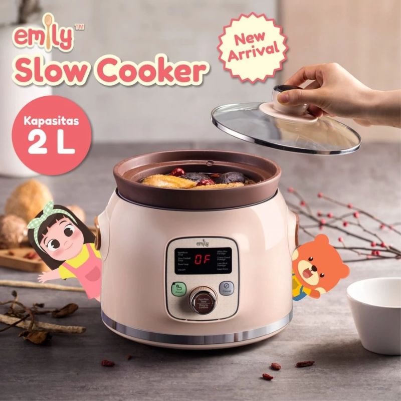 Jual Emily Slow Cooker Claypot 2L ESC32001 / Slow Cooker MPASI Mesin