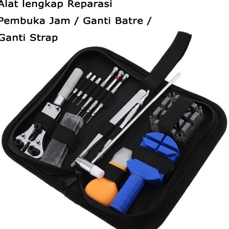 Jual Alat Lengkap Servis Jam Tangan Reparasi Tali Buka Batre Service Tool Kit Bag Obeng Watch 7794