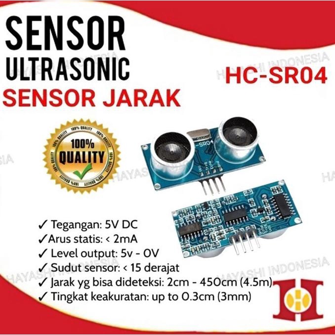 Jual Sensor Jarak Ultrasonik Ultrasonic Distance Measuring Arduino Hc Sr Shopee Indonesia