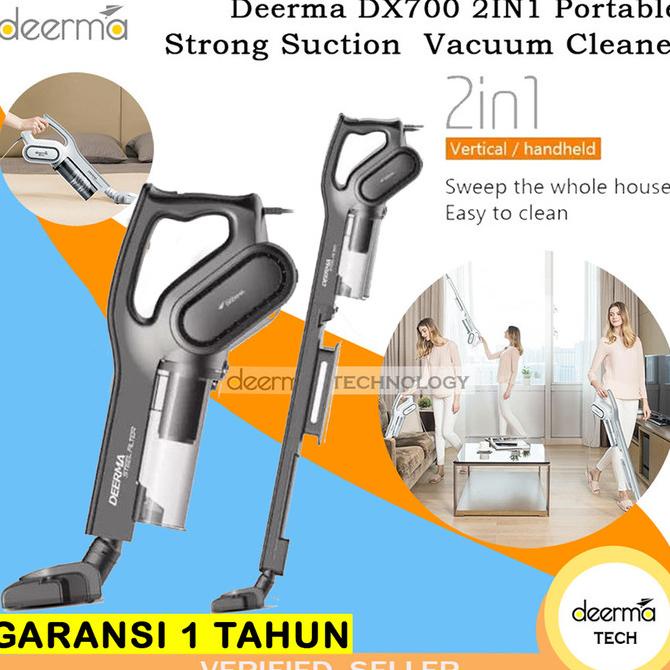 Jual Deerma Dx700 Handheld Rotary Vacuum Cleaner Ultra Quiet 600W