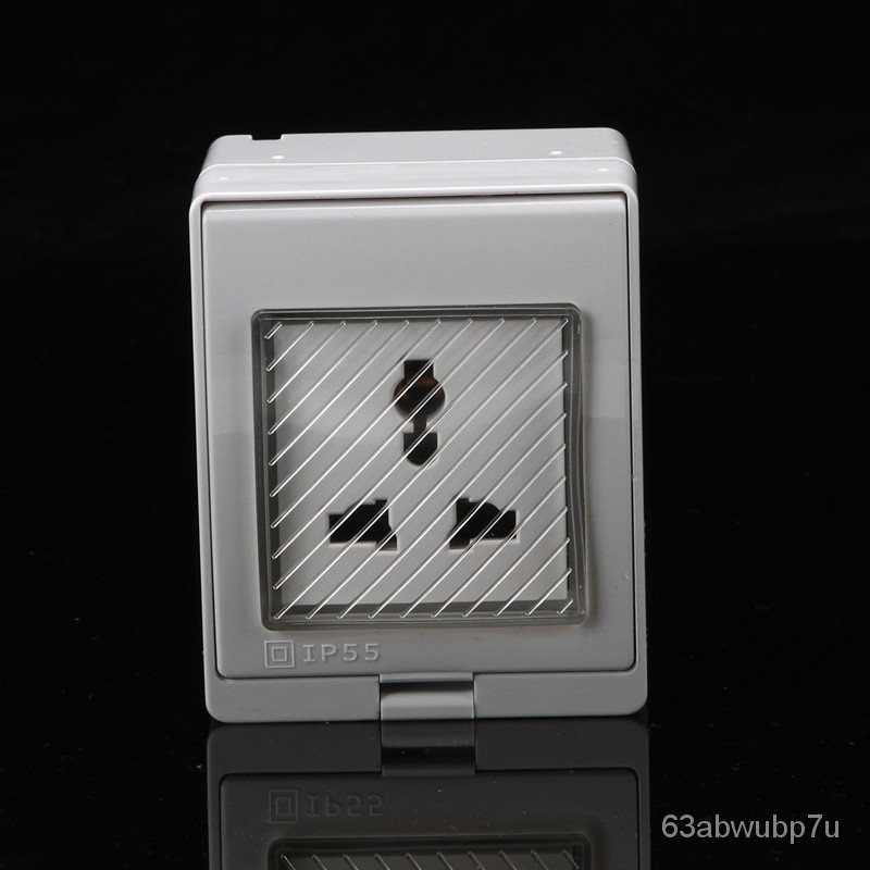 Jual &IP55 Waterproof Wall Socket Anti-UV Surface Mount AU/EU/UK/US/ZA ...
