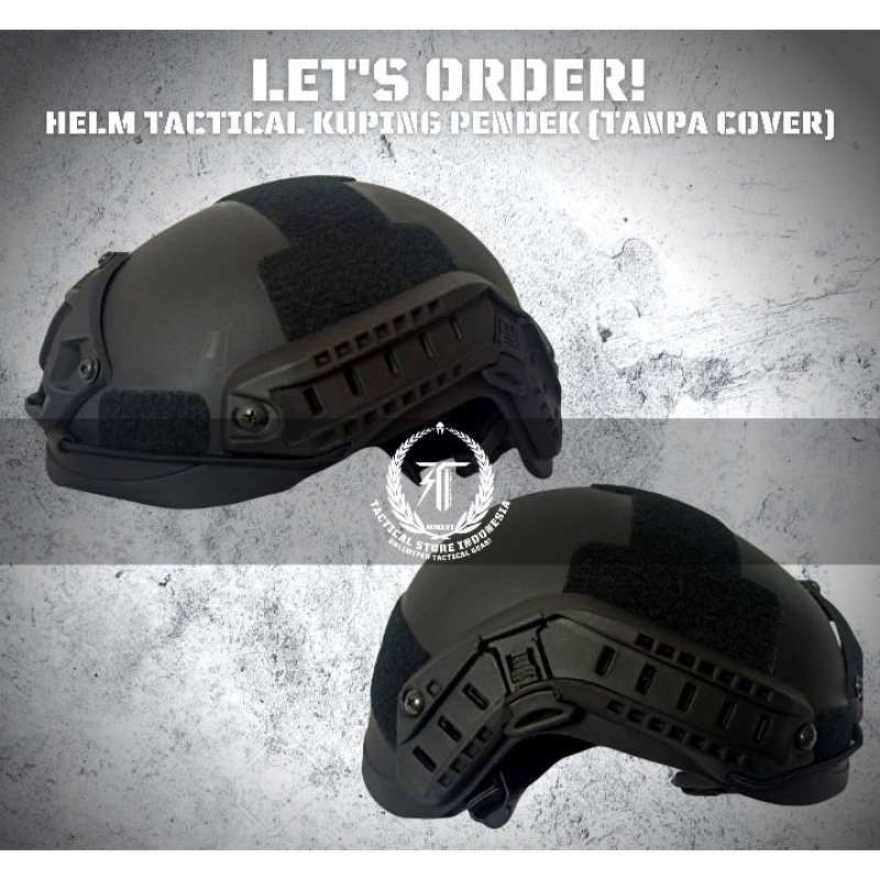 Jual Helm Tactical Abs Versi Kuping Dek (Tanpa Cover Helm) | Shopee ...