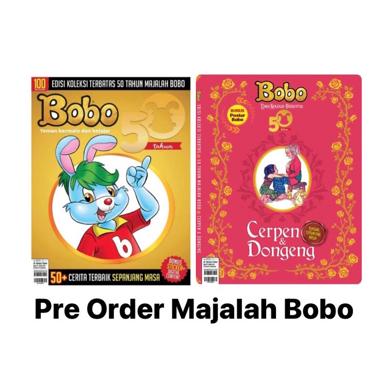 Jual Pre Order Majalah Bobo Edisi Koleksi Terbatas 50 Tahun Cer Dan Dongeng Ready 13 Oktober