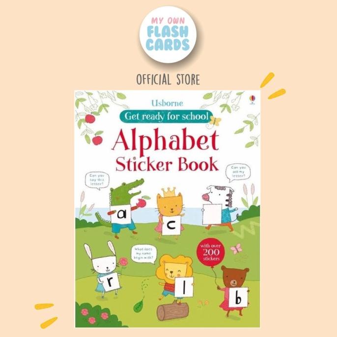 Jual NEW PROMO!!! Usborne Alphabet Get Ready For School Sticker Book ...