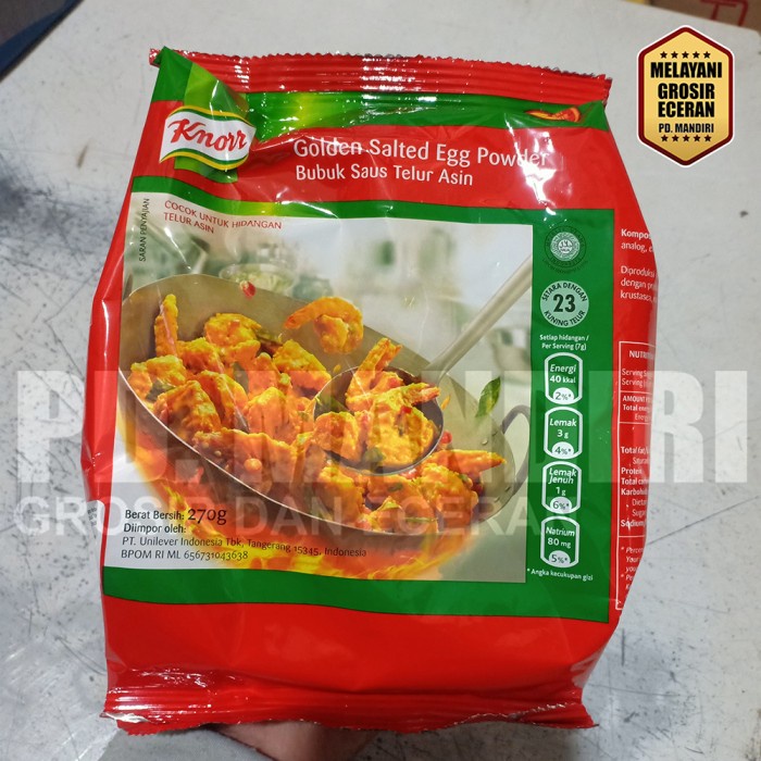 Jual Sen Knorr Golden Salted Egg Powder 270 Gr / Pouch / Bubuk Saus