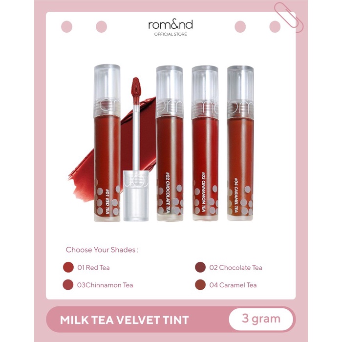 Jual Romand Milk Tea Velvet Tint All Shades Shopee Indonesia 6663