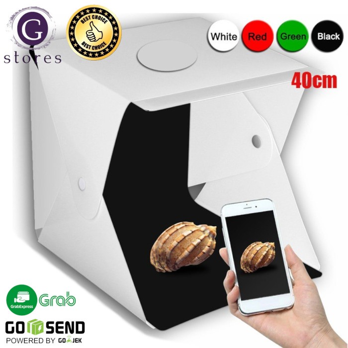 Jual KOTAK BOX PORTABLE FOTO STUDIO MINI DENGAN 4 BACKGROUND - LARGE L ...