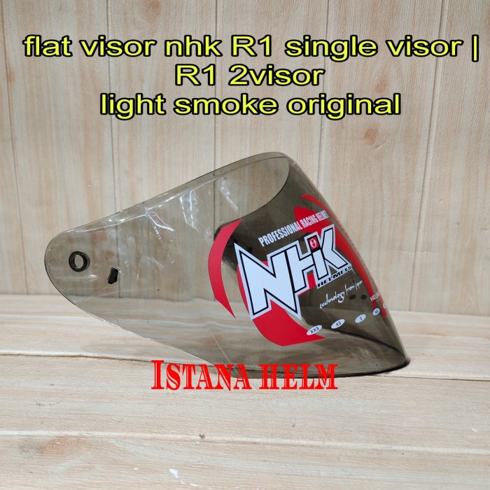 Jual Promo Kaca Helm Nhk R1 Flat Visor Nhk R1 Sv R1 2V Light Smoke ...