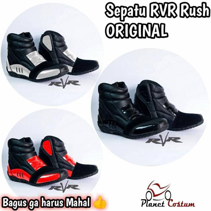 Jual Sepatu Boot Motor RVR Rush V2 Touring Adventure Bikers Pria Hitam ...