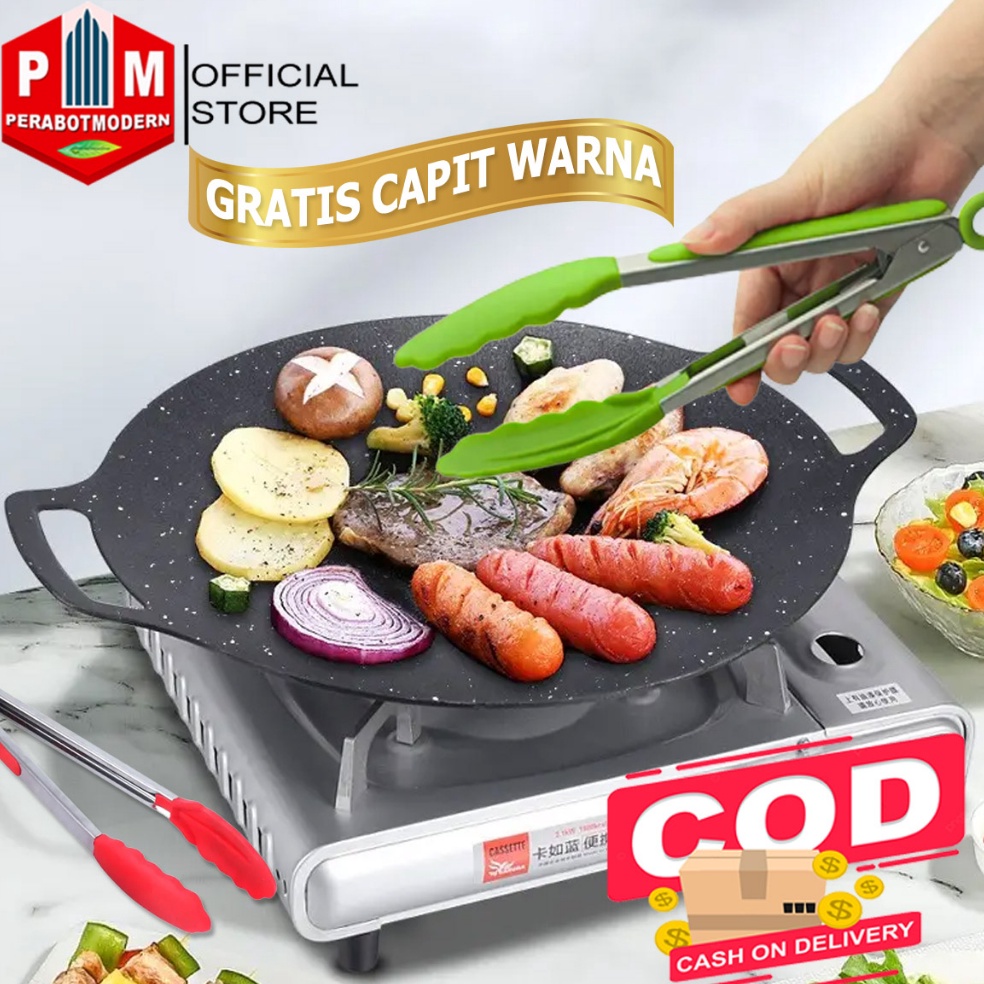 Jual [ART. N16F] Wajan Panggangan Grill Pan Korea Datar Anti Lengket