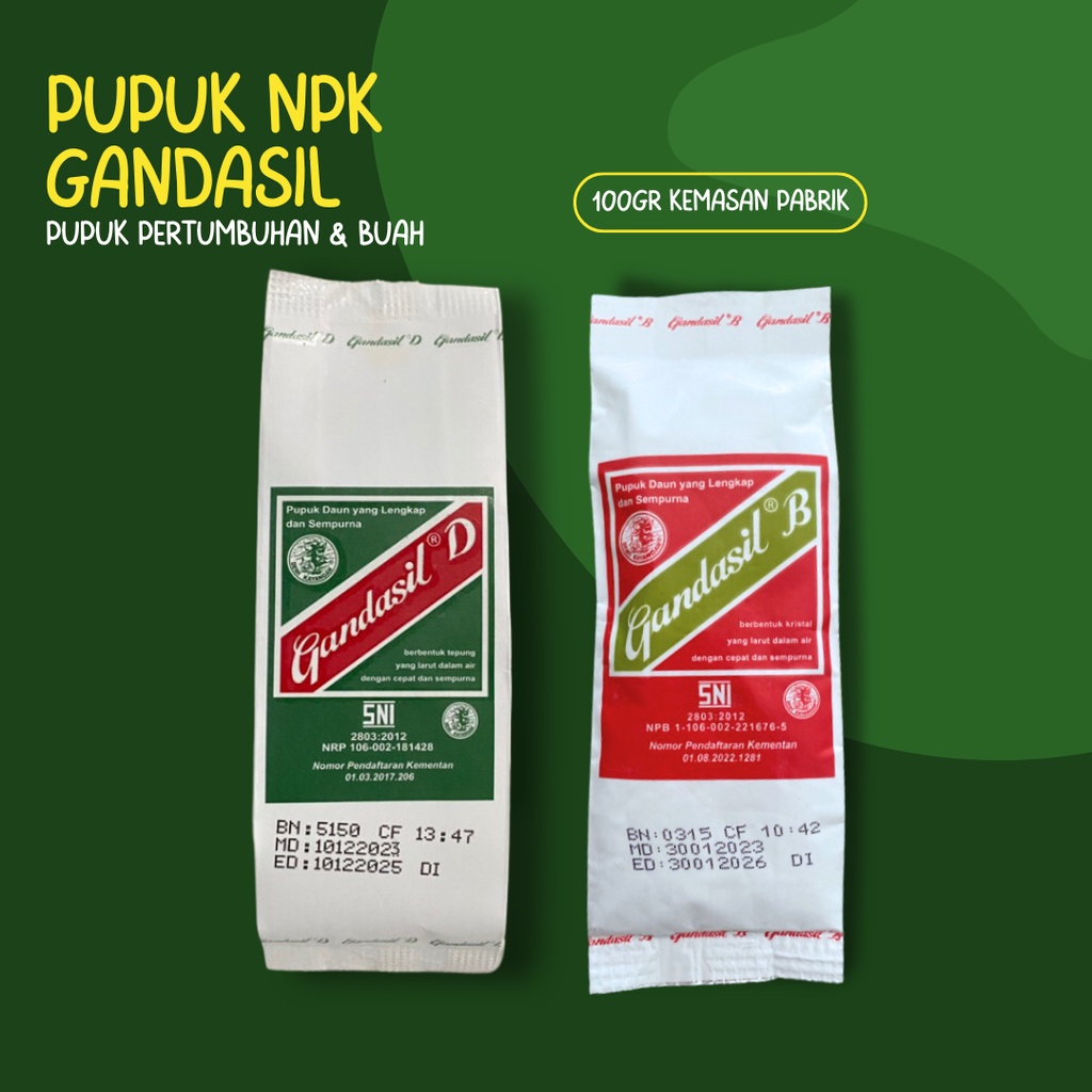 Jual Pupuk Gandasil Kemasan Pabrik 100gr - Pupuk Daun Buah | Shopee ...