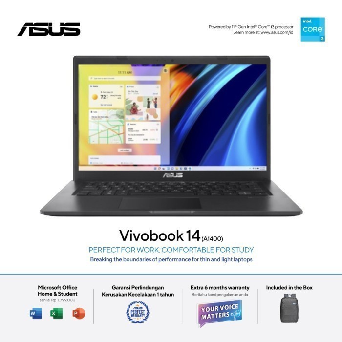 Jual Laptop Asus Vivobook 14 A1400ea Fhd351 I3 1115g4 8gb Ssd 512gb 14 W11 Shopee Indonesia 3977