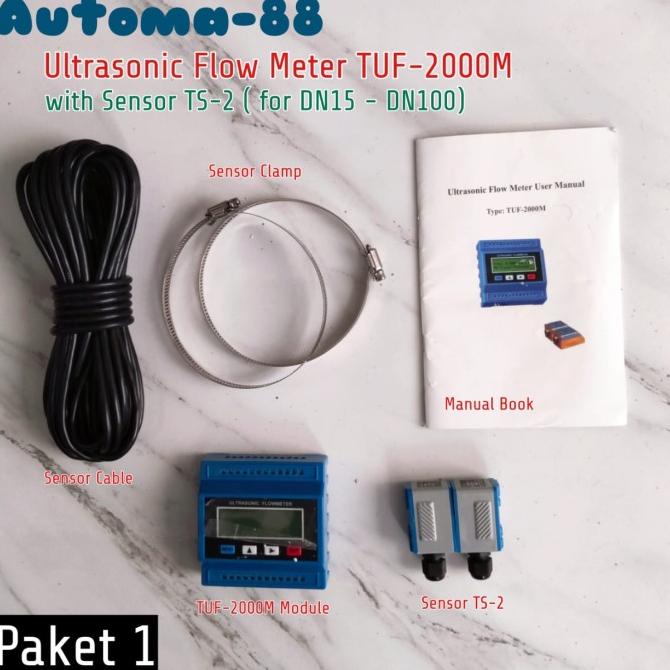 Jual Tuf-2000M Ultrasonic Flowmeter Liquid Flow Meter Sensor Ts-2 15 ...