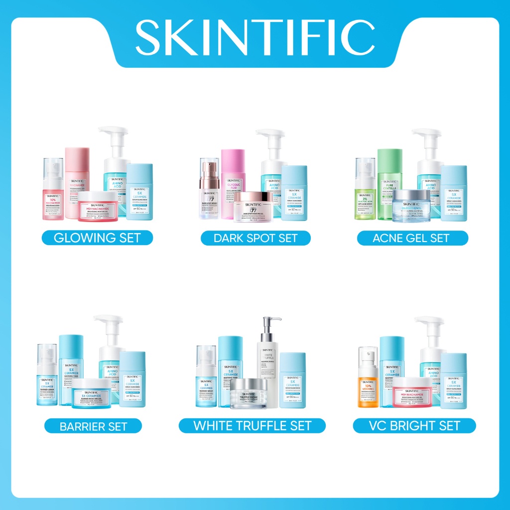 Jual Skintific Pcs With Sunscreen Paket Skincare Low Ph Cleanser Moisture Gel Serum