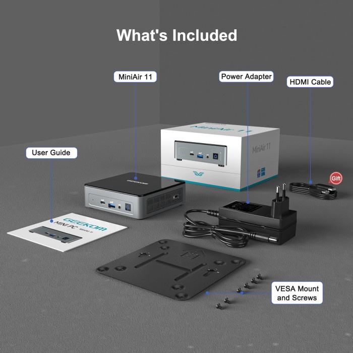 Jual Geekom Ni Pc Niair11 N5095 8Gb Dual Ddr4 256G Ssd Windows 11 Pro ...