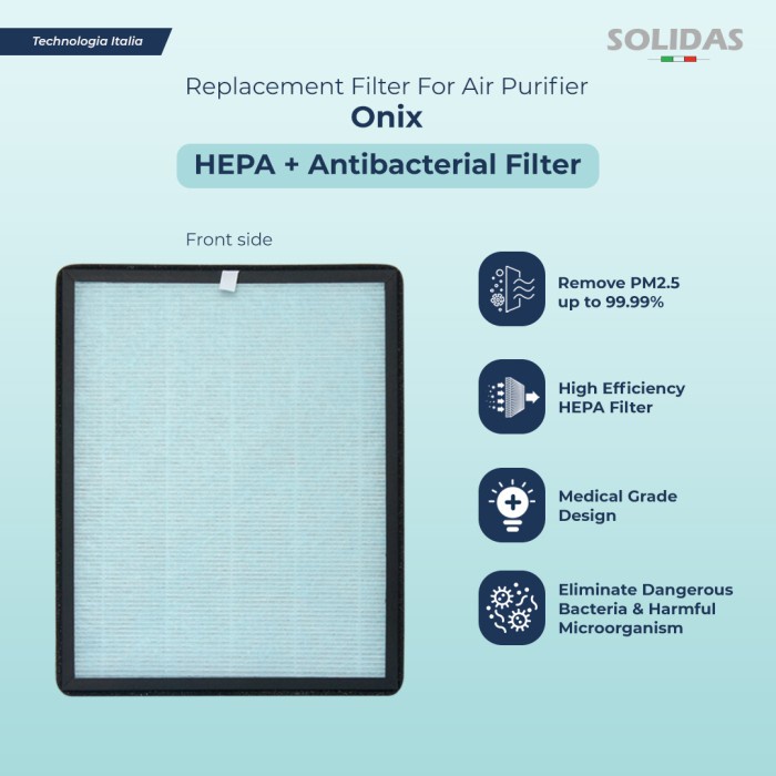 Jual Replacement Filter Air Purifier Onix Lite/ Hepa + Carbon Filter