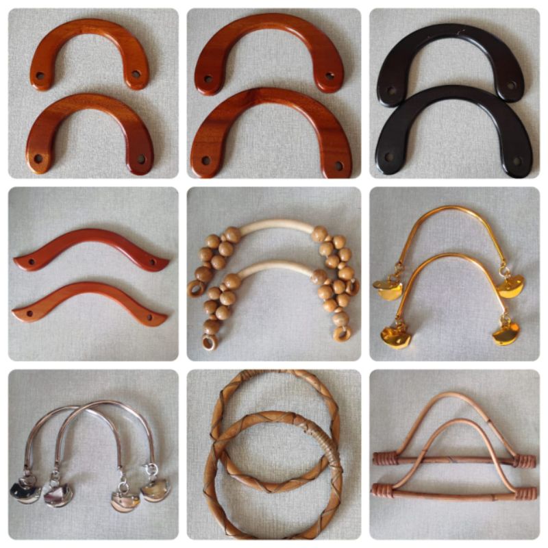 Jual Sepasang handle tas kayu/gagang tas murah | Shopee Indonesia