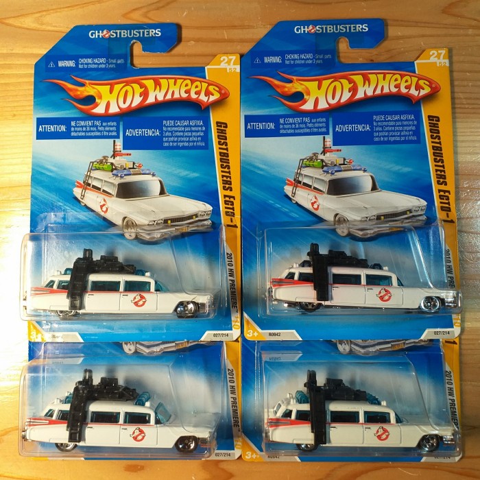 2 véhicules Hot Wheels Ghostbusters Ecto-1 et Ecto-1A