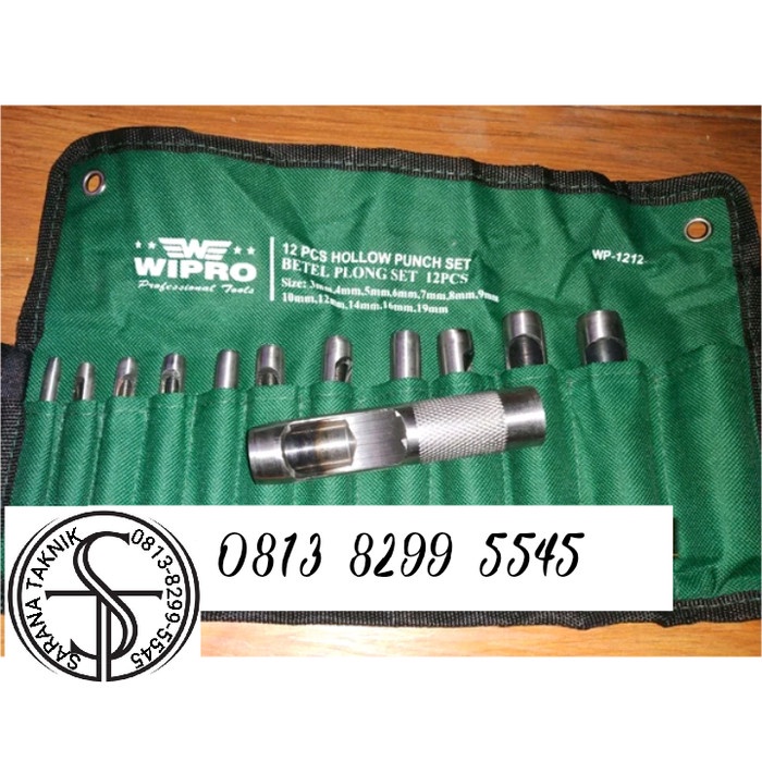 Jual Promo Alat Pembolong Gasket Kulit Plong Set - Wipro Hollow Punch ...