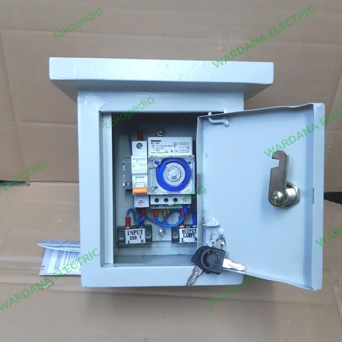 Jual Panel Lampu Taman/Timer Theben+Mcb+ Panel | Shopee Indonesia