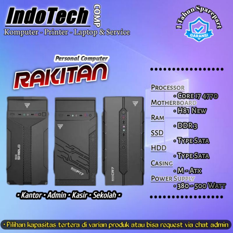 Jual PC / Komputer Rakitan Intel Core i7 4770 | Shopee Indonesia