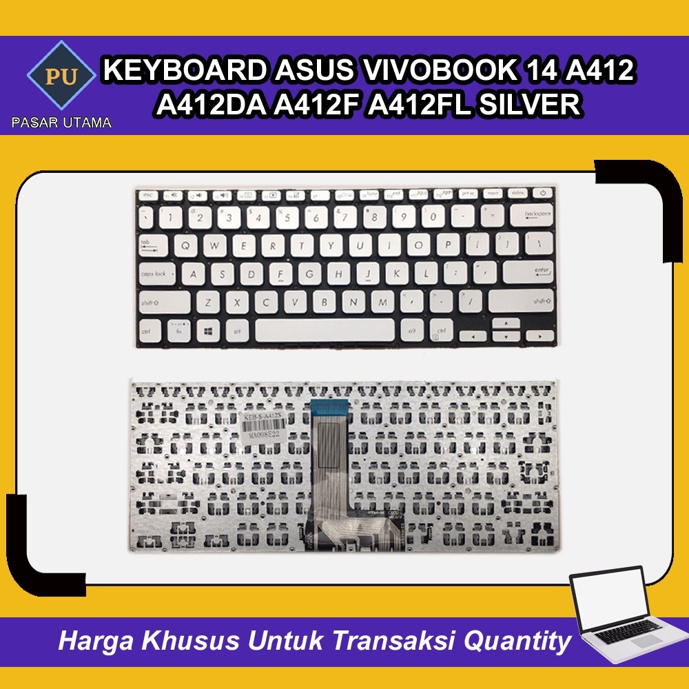 Jual Keyboard Laptop Asus Vivobook 14 A412 A412da A412f A412fa Silver