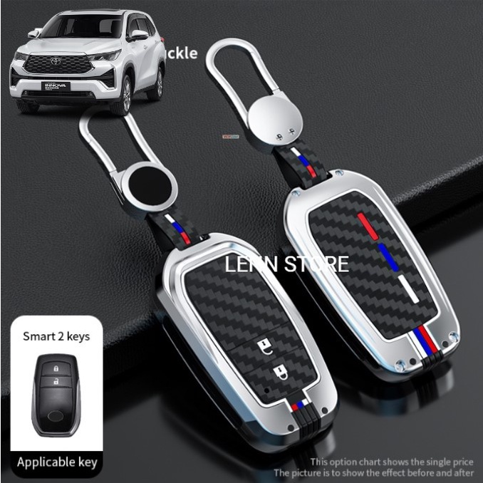 Jual Cover Casing Kunci Remote Logam Toyota Innnova Zenix G, V 2022 ...