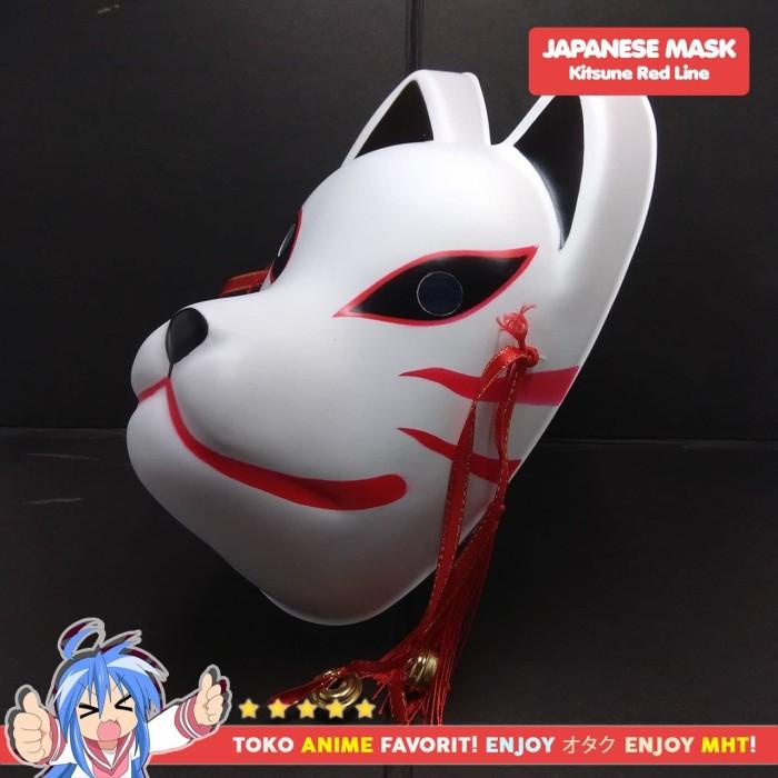 Jual Topeng Anime Jepang Rubah Kitsune Red Line Mask Cosplay | Shopee ...