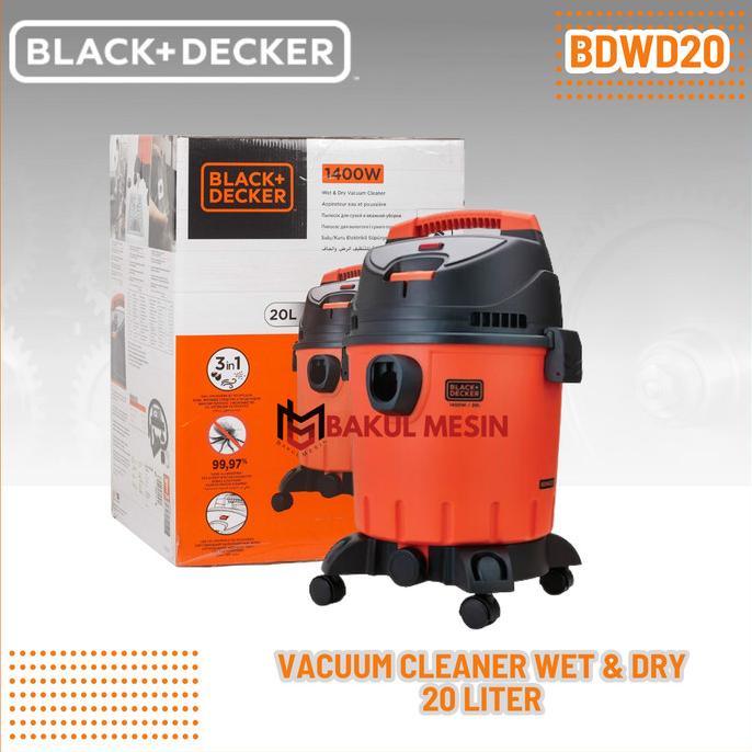 Jual BLACK DECKER BDWD 20 mesin vacum vacuum cleaner 20L WET & DRY