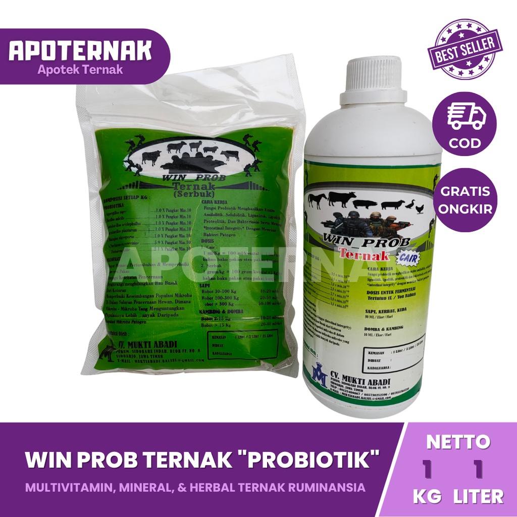 Jual Probiotik Cair Ternak Win Prob Ternak Liter Probiotik Sapi