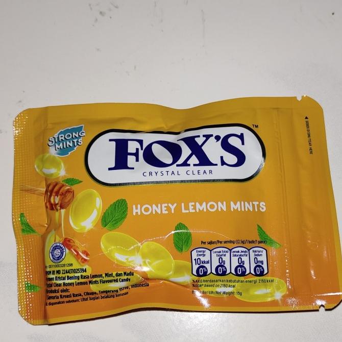 Jual Fox'S Mini Mints Honey Lemon Mints 15G | Shopee Indonesia