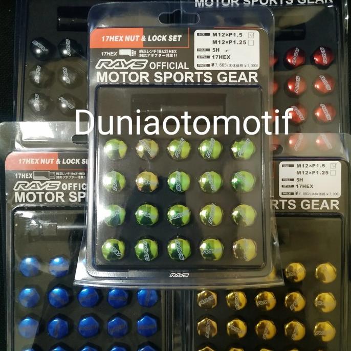 Jual Mur Roda Rays 17 Hex + Kunci M12 1.5mm | Shopee Indonesia