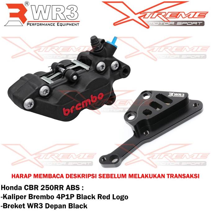 Jual BREKET KALIPER WR3 DEPAN WITH BREMBO 4P1P CBR 250 RR 250RR ABS ...